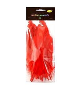 Piórka twarde czerwone 10szt