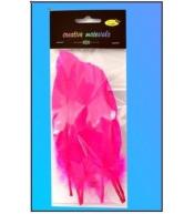 Piórka twarde różowe 10szt