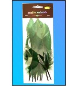 Piórka twarde ciemnozielone 10szt