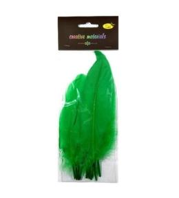Piórka twarde zielone 10szt