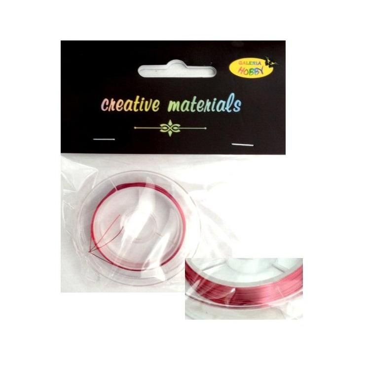 Drut miedziany 0.3mm 10mb czerwony