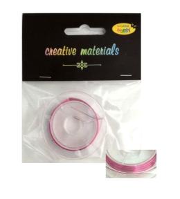 Drut miedziany 0.3mm 10 mb pink