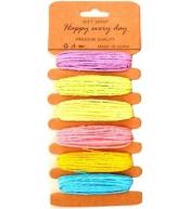 Sznurki papierowe pastelowe 6 kolorów