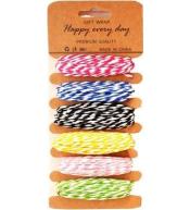 Sznurki papierowe duo 6 kolorów
