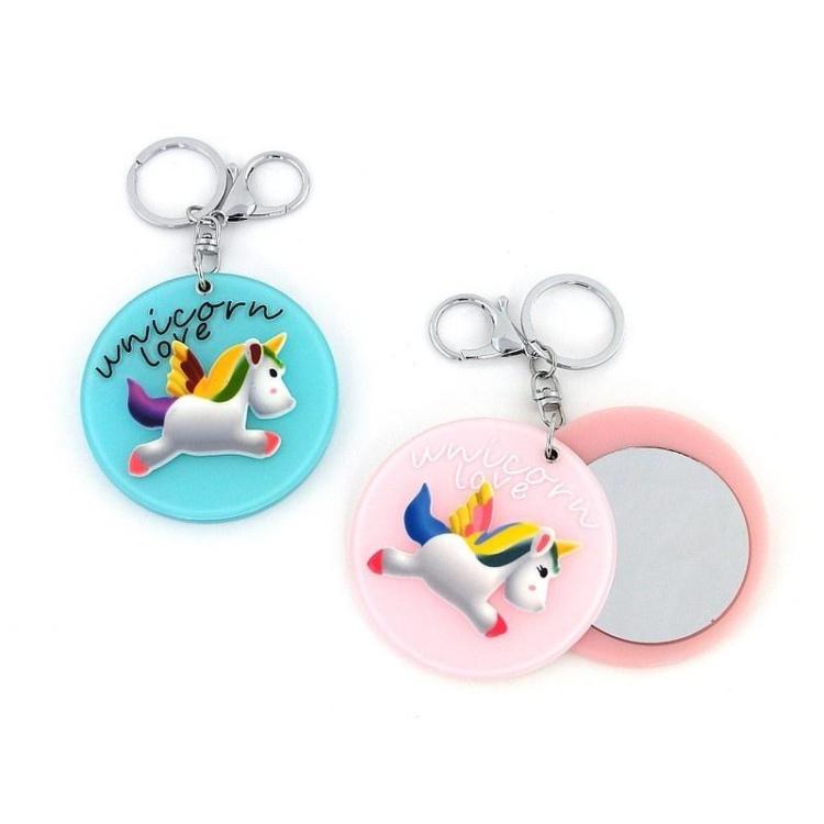 Brelok jednorożec z lusterkiem MIX
