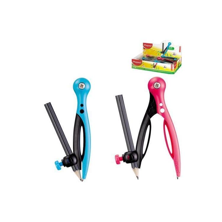 Cyrkiel Essential Plastikowy + ołówek MAPED