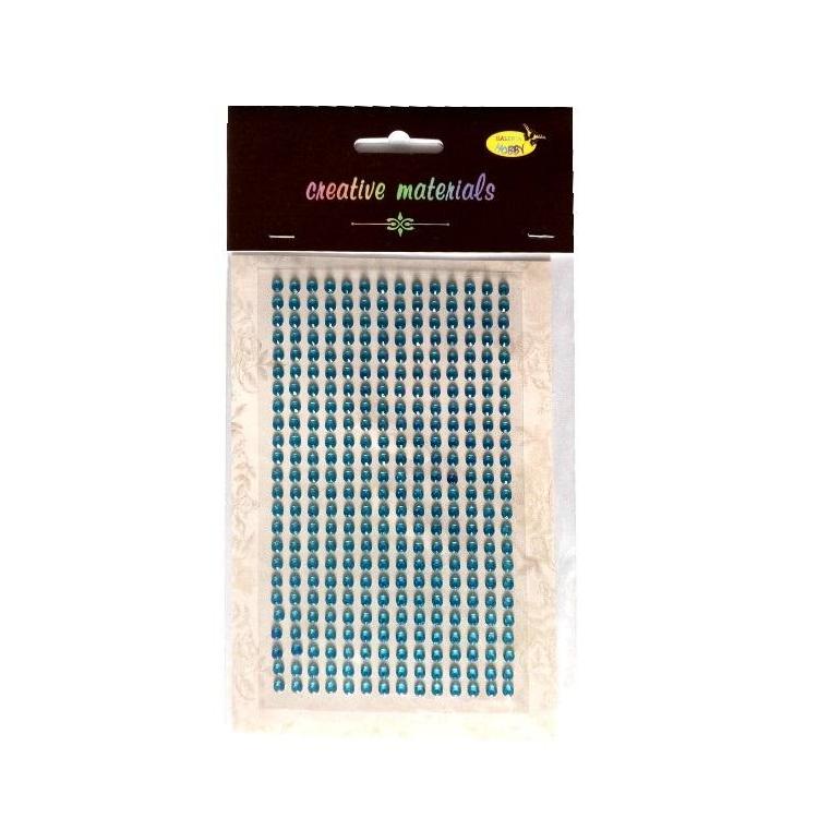 Stiker z kryształkami 4mm 336szt jasnoniebieskie
