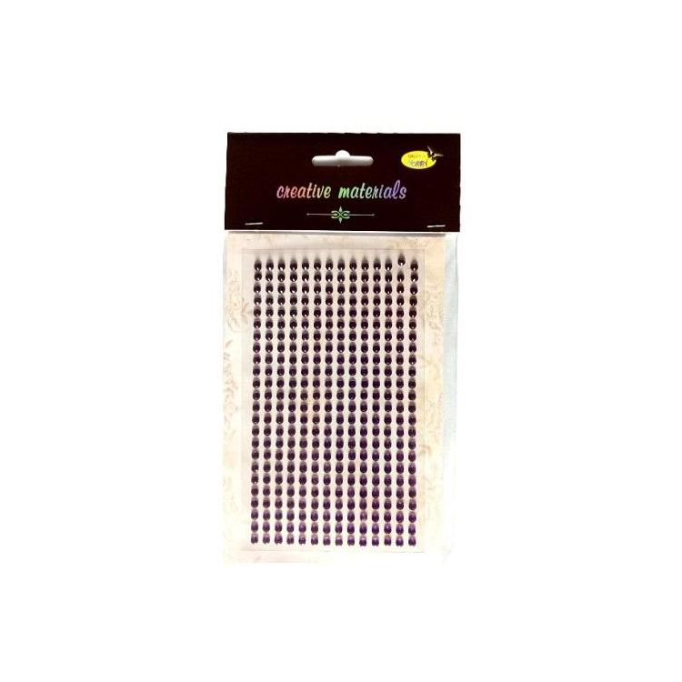 Stiker z kryształkami 4mm 336szt fioletowy