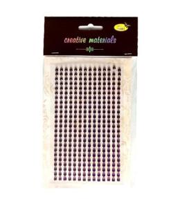 Stiker z kryształkami 4mm 336szt fioletowy