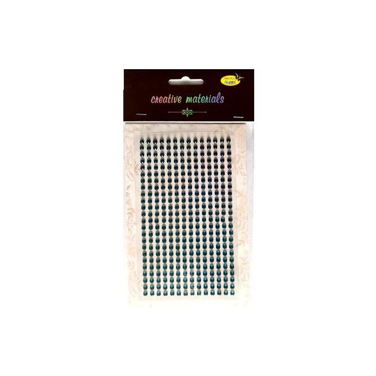 Stiker z kryształkami 4mm 336szt turkusowy