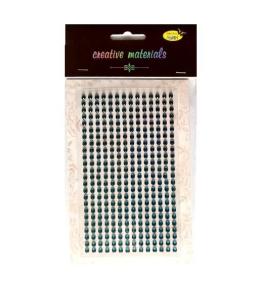 Stiker z kryształkami 4mm 336szt turkusowy