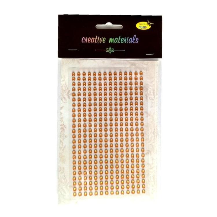 Stiker z kryształkami 4mm 336szt złoty