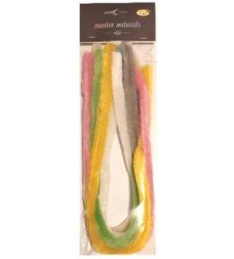 Druty chenille kolorowe pastel 15mm 7szt