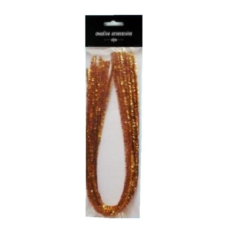 Druty chenille złote 9mmx50cm 10szt