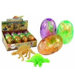 Duże jajo dinozaura 9cm 2 figurki