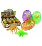 Duże jajo dinozaura 9cm 2 figurki
