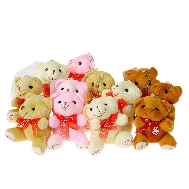 Miś pluszowy z zawieszką 10cm mix