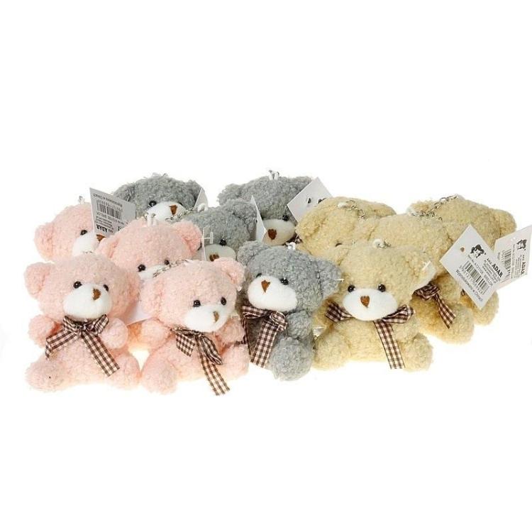 Miś pluszowy 7,5cm z zawieszką MIX