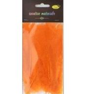 Piórka miękkie pomarańczowe 15szt