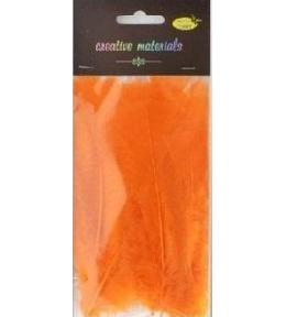 Piórka miękkie pomarańczowe 15szt
