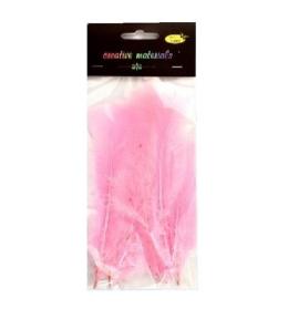 Piórka miękkie jasnoróżowe 15szt