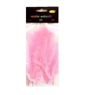 Piórka miękkie jasnoróżowe 15szt