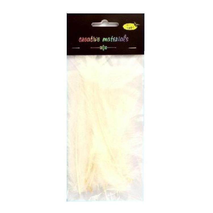 Piórka miękkie białe 15szt