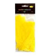 Piórka miękkie żółte 15szt