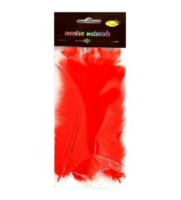 Piórka miękkie czerwone 15szt