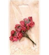 Kwiaty papierowe różowe 12szt