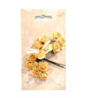 Kwiatki papierowe różyczki herbaciane 12szt