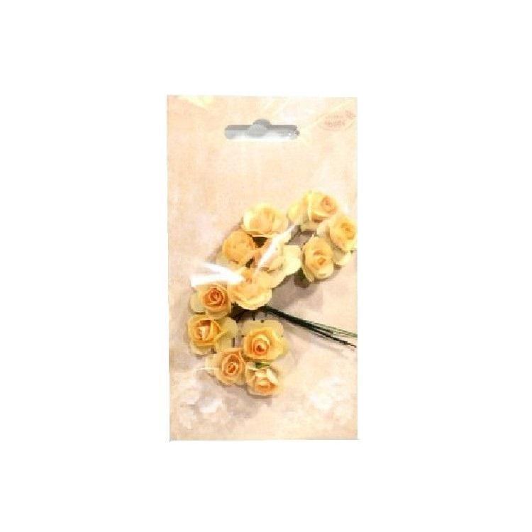 Kwiatki papierowe różyczki herbaciane 12szt