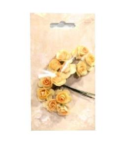Kwiatki papierowe różyczki herbaciane 12szt