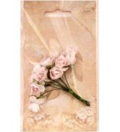 Różyczki papierowe 12szt jasnoróżowe