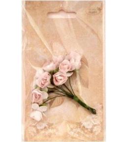 Różyczki papierowe 12szt jasnoróżowe