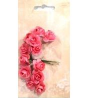 Różyczki papierowe 12szt różane