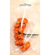 Różyczki papierowe 12szt pomarańczowe