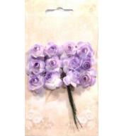 Różyczki papierowe 12szt liliowe