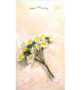 Kwiatki papierowe stokrotki wiązka 10szt