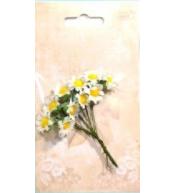 Kwiatki papierowe stokrotki wiązka 10szt