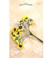 Słoneczniki papierowe 10szt naturalne