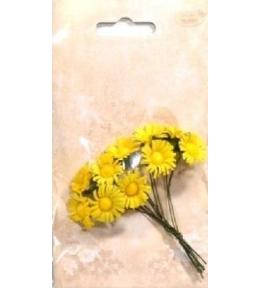 Margerytki papierowe 10szt żólte