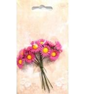 Margerytki papierowe 10szt różowe