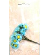 Margerytki papierowe 10szt niebieskie