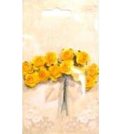 Różyczki papierowe 12szt żółte