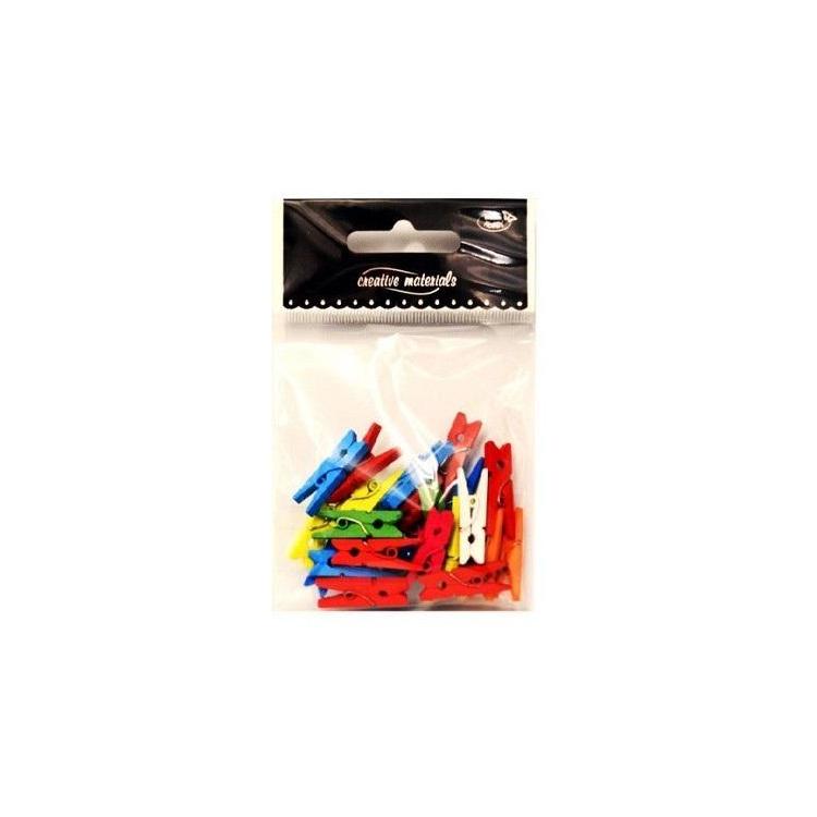 Klamerki kolorowe małe ok. 25szt