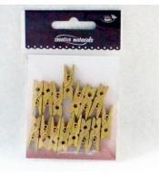 Klamerki ozdobne złote 25mm 15szt