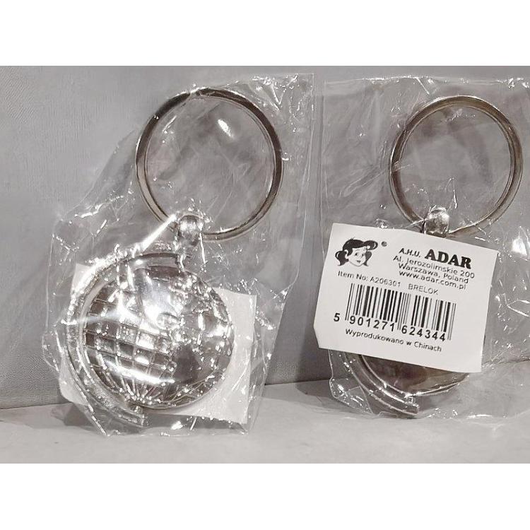 Brelok metalowy globus