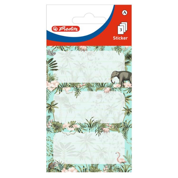 Naklejki na zeszyty szkolne Tropiki 9 sztuk