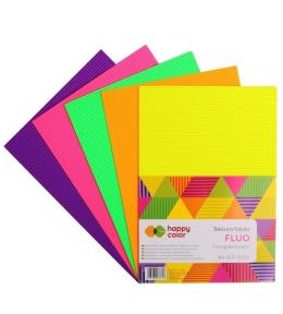 Tektura falista A4/5K mix Fluo HAPPY COLOR
